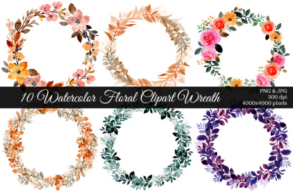 10 Watercolor Floral Clipart Wreath Review: A Versatile Illustration for Creative Projects