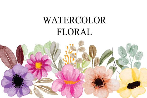 Aset Flowers Watercolor EPS: A Versatile Illustration for Handmade Creations