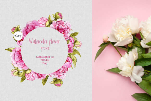 Beautiful Floral Watercolor Wreath Png for Creative Design Projects