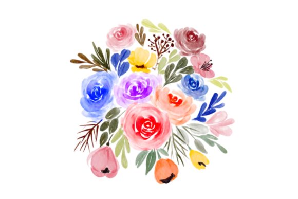 Bouquet Flower Watercolor Png: A Versatile Illustration for Digital Sellers