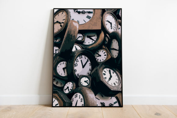 Clock Vintage Watercolor: A Timeless Illustration for Content Creators