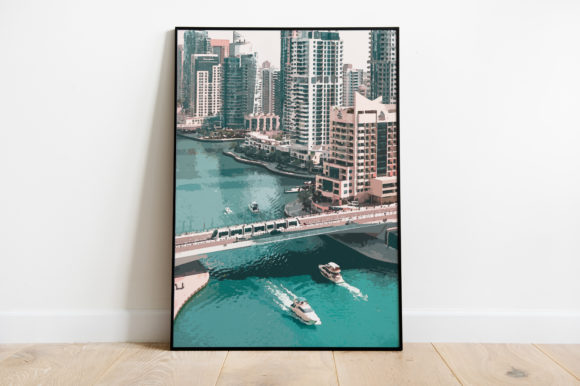 Dubai Cityscape with Boat Watercolor: A Versatile Illustration for Content Creators