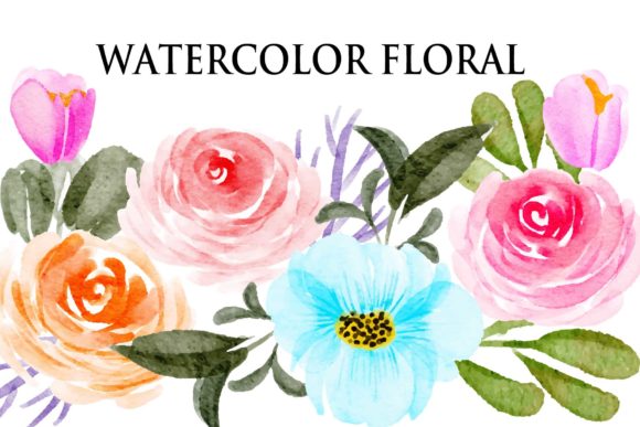 Floral Collection Watercolour EPS for Local Business Branding