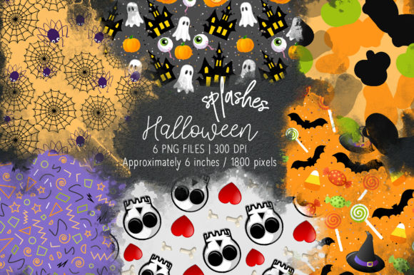 Halloween Watercolor Splashes 09 – A Review for Digital Product Creators