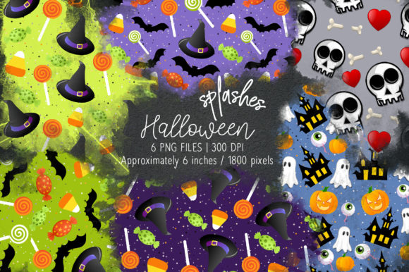 Halloween Watercolor Splashes 14 Review for Real Projects