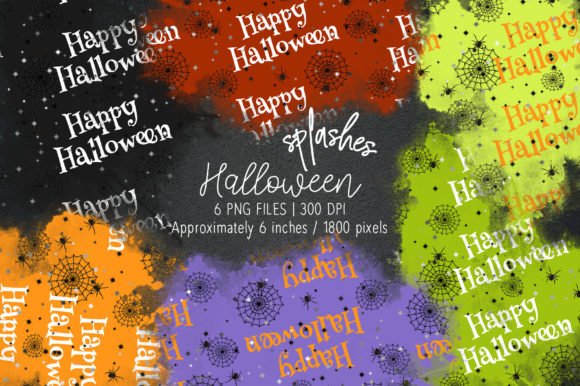 Halloween Watercolor Splashes 17: A Versatile Illustration for Seasonal Branding