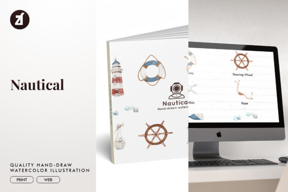 Nautical Watercolor Illustration: A Versatile Design Asset for Creative Projects