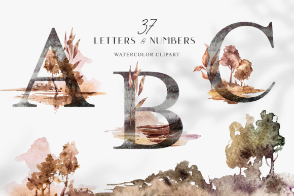 Watercolor Alphabet Clipart: A Versatile Illustration for Creative Projects