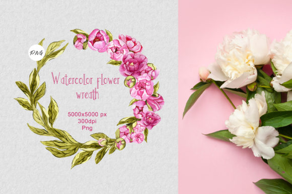 Watercolor Flower Pink Frame PNG Review: A Versatile Illustration for Crafters