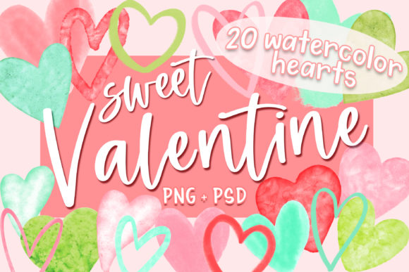 Watercolor Hearts Heart Sublimation: A Versatile Illustration for Creative Sellers