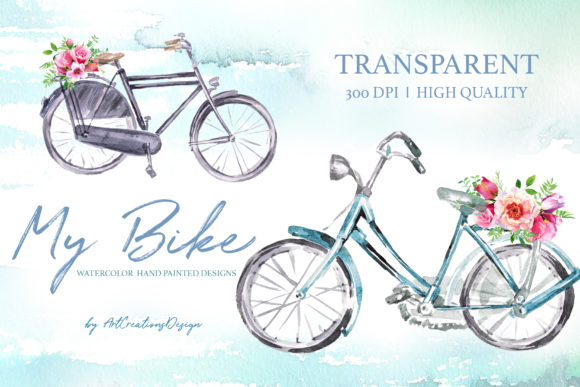 Watercolor My Bike Design Set Review: A Perfect Illustration for Craft Projects