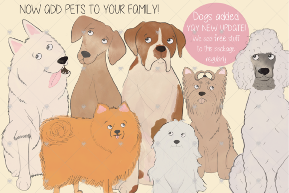 Watercolour Family Illustrations: A Versatile Design Asset for Content Creators