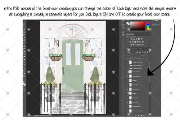 Watercolour Front Door Illustrations for Polished Content Publishing