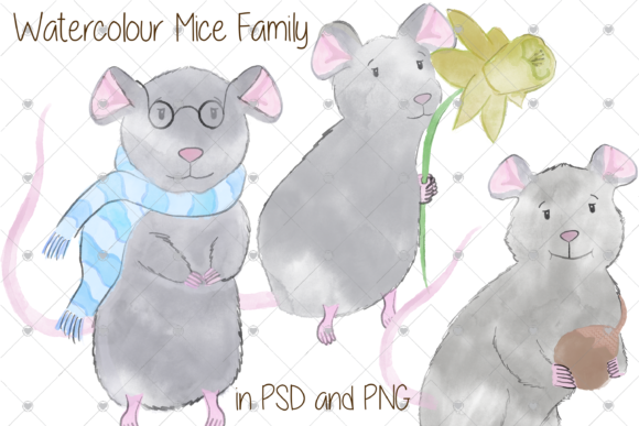 Watercolour Mouse Illustrations for Modern Content Publishing